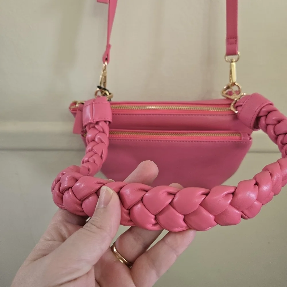 Anthropologie Remi Reid Pink Convertible Crossbody Top Handle and Belt Bag - Picture 4 of 10